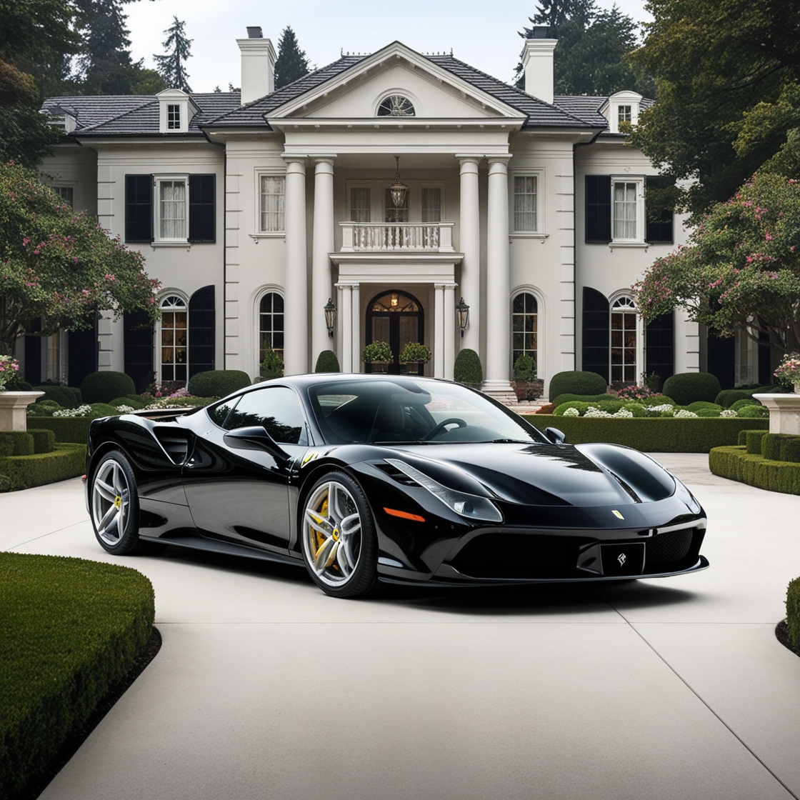 internet millionaire luxury mansion black ferrari 1 1