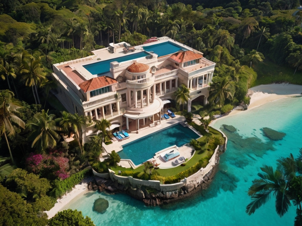 internet millionaire tropical mansion waterfront 1